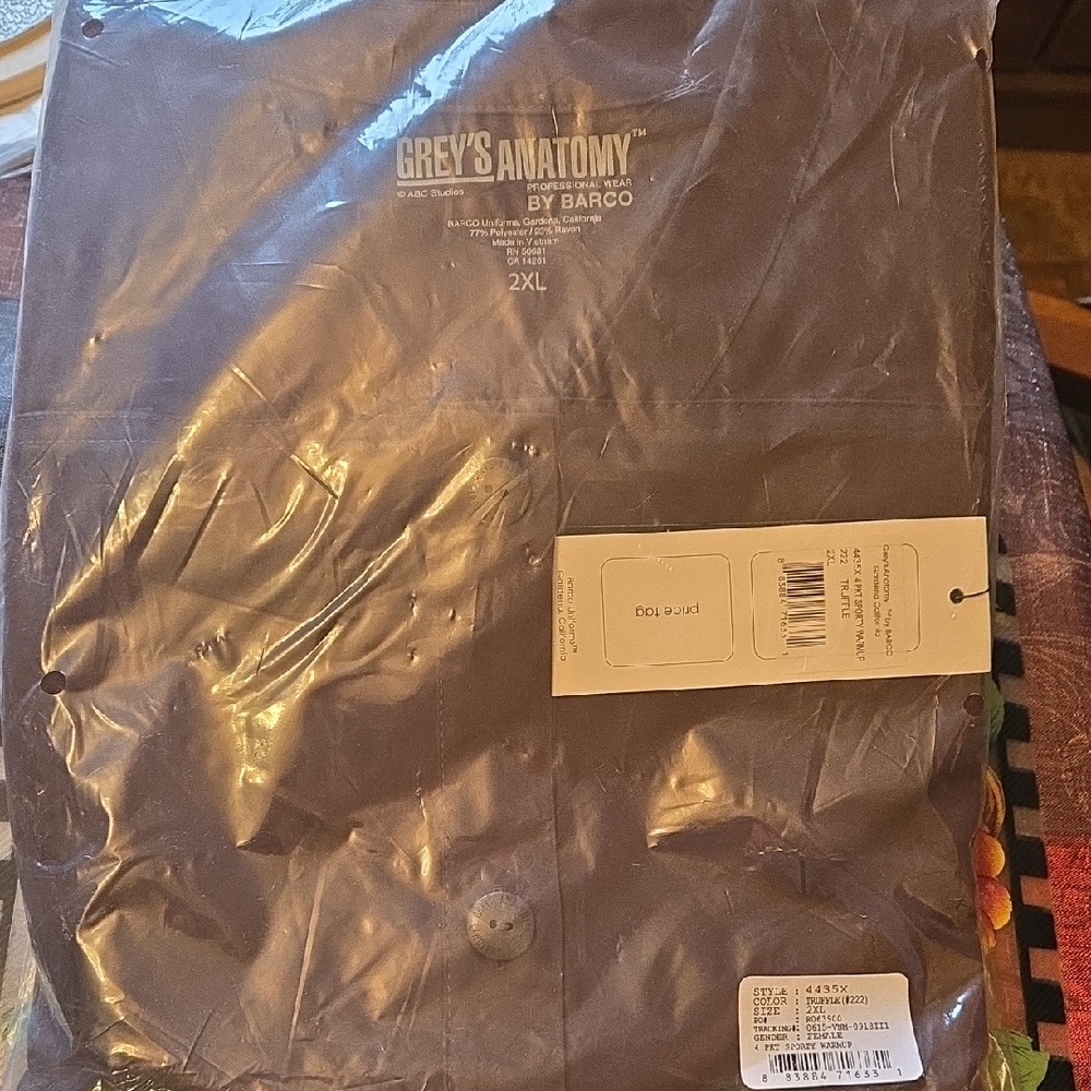 Grey's Anatomy Charcoal Scrub Top